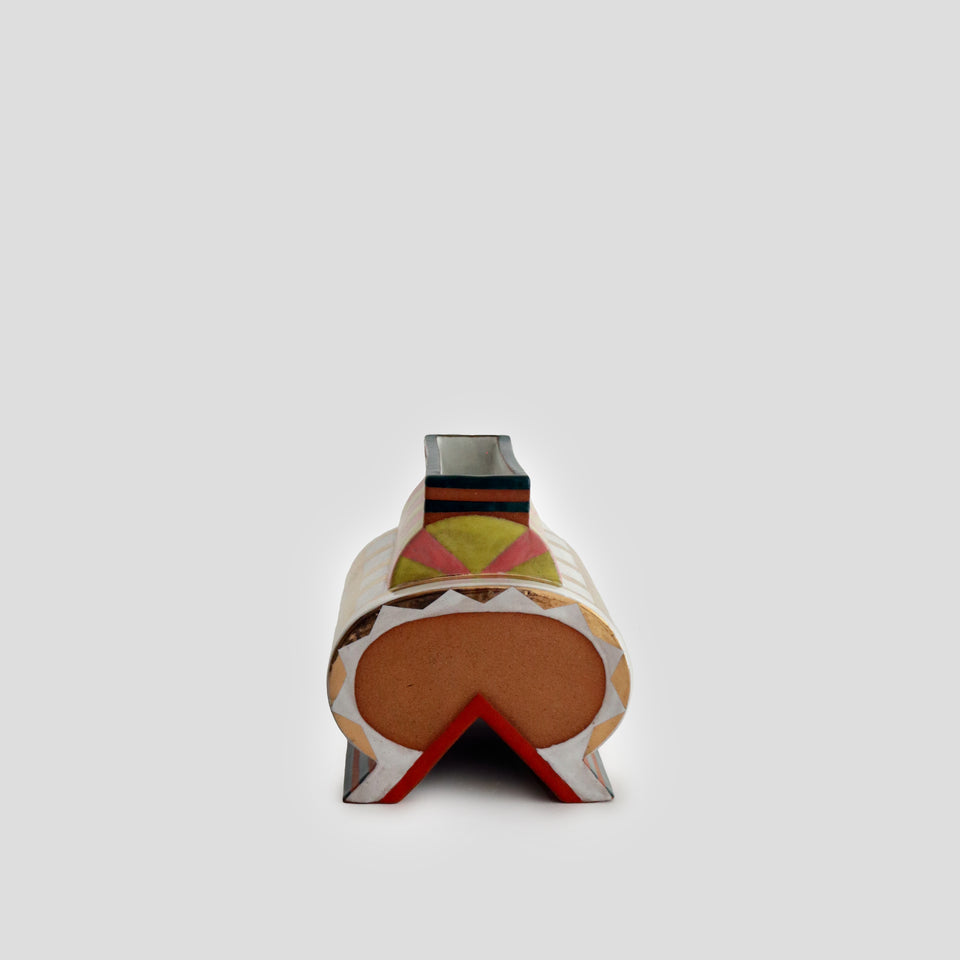 Checks and stripes Oval vase