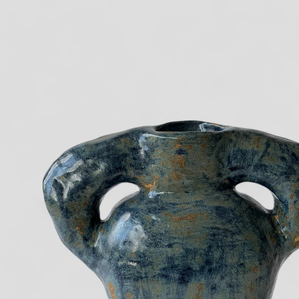 Vase clover soft Dark blue
