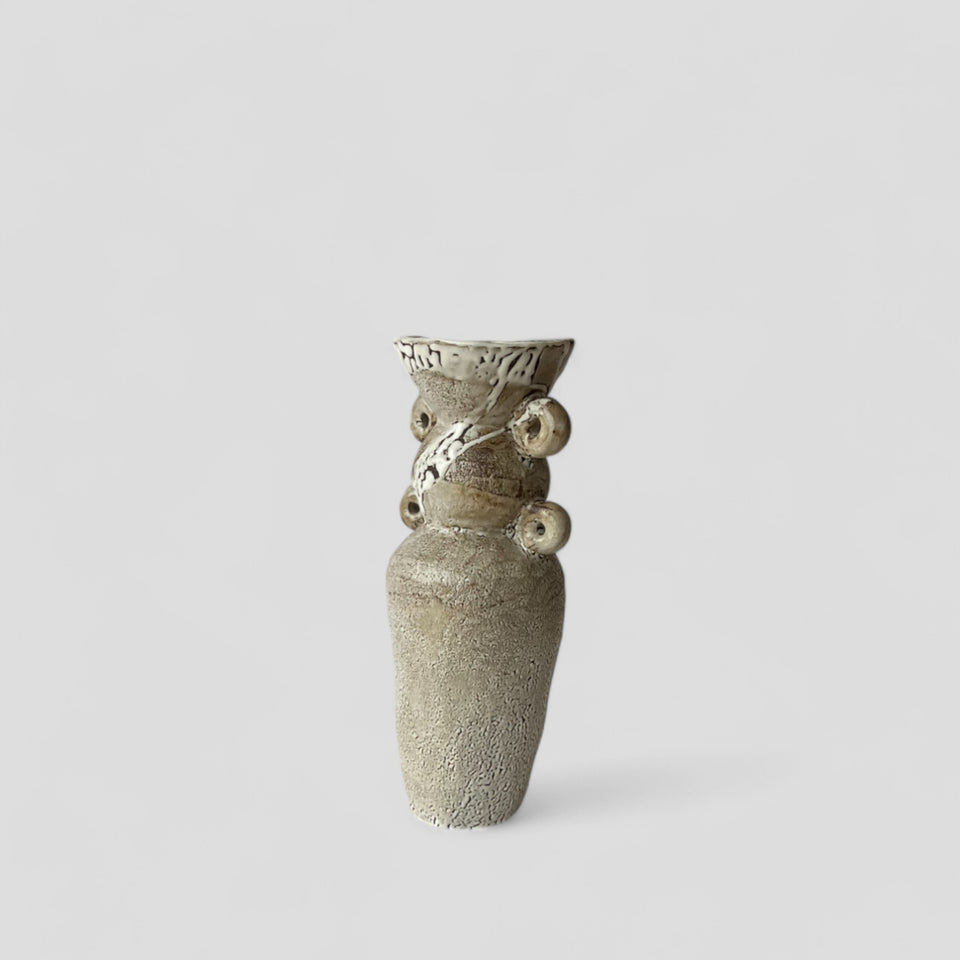 Large White Flacon Vase