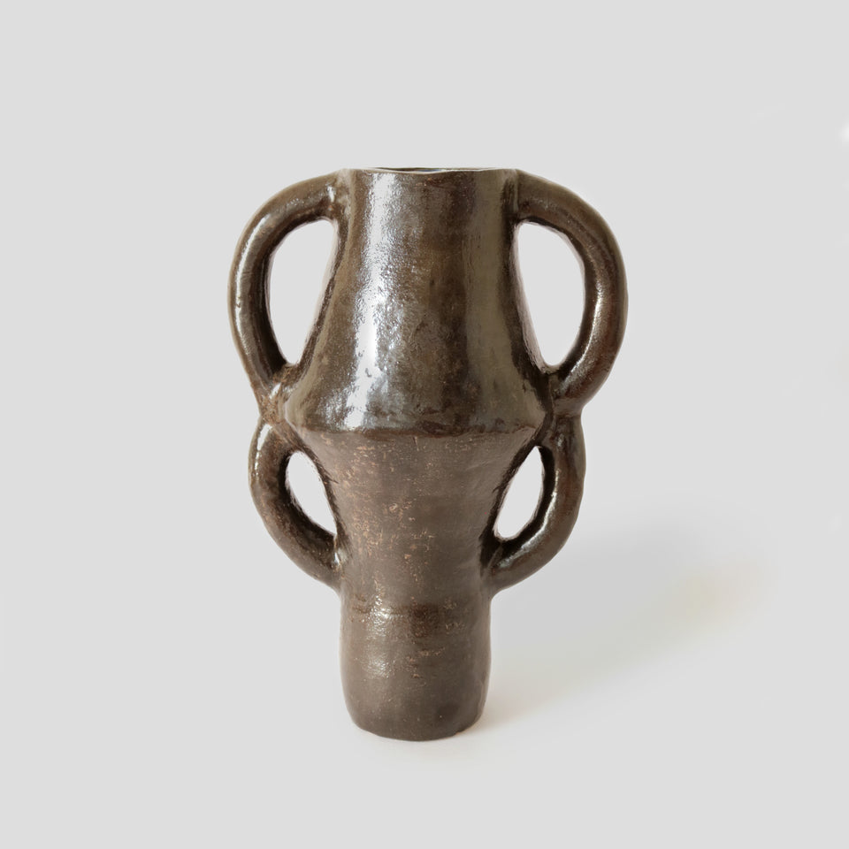Vase Bretzel color truffle