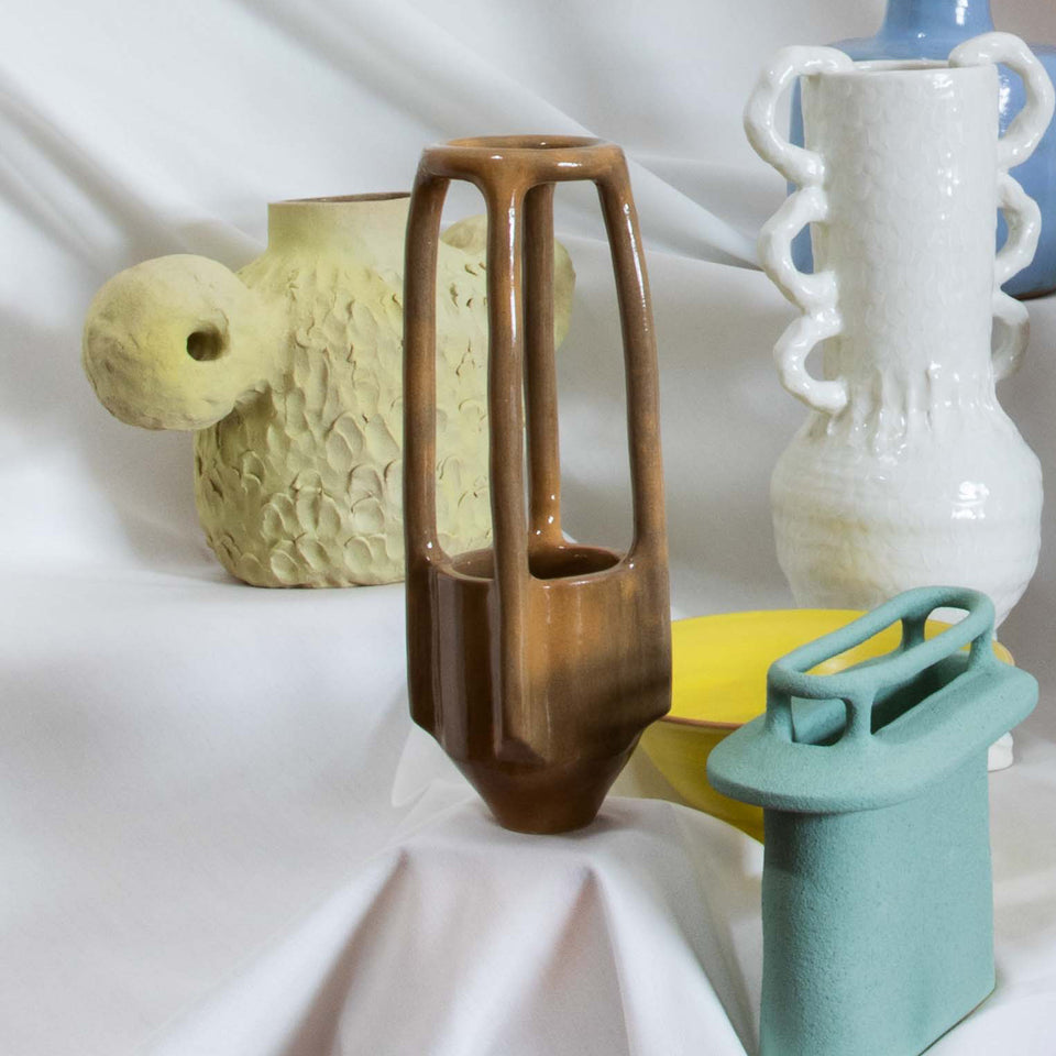 The Rod vase - Caramel