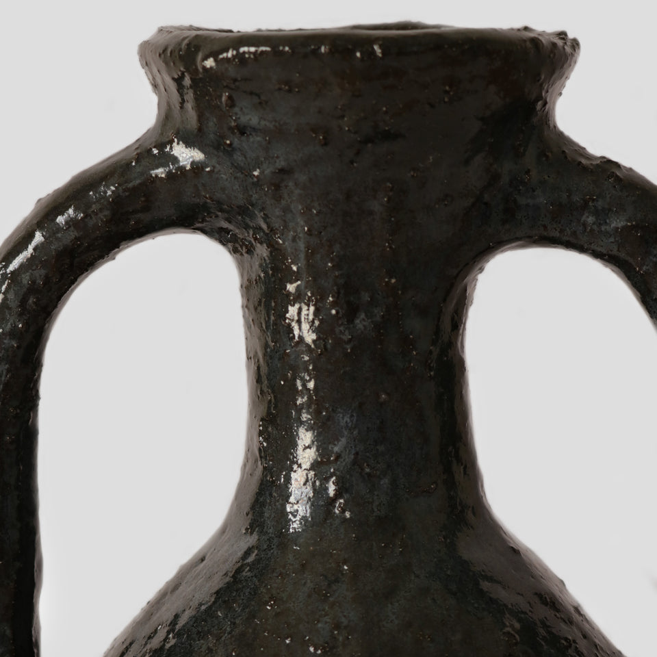 Large Vase textured Dark Blue