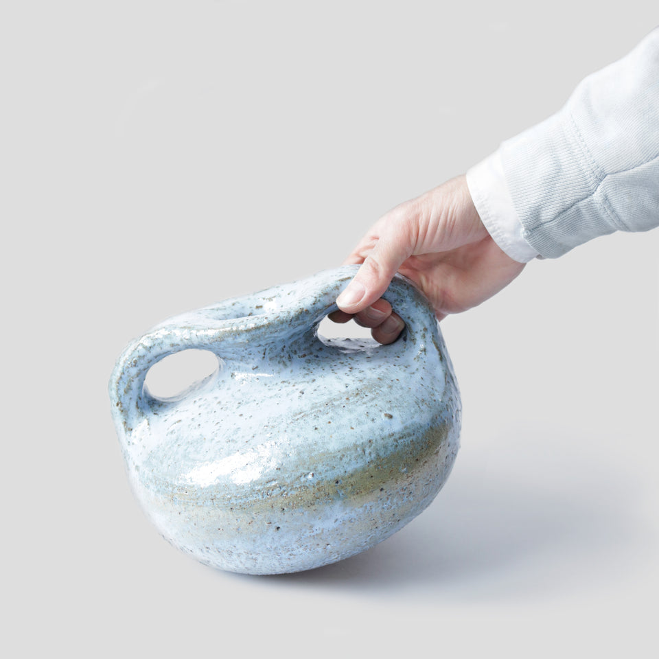 Textured Blue Sky Vase