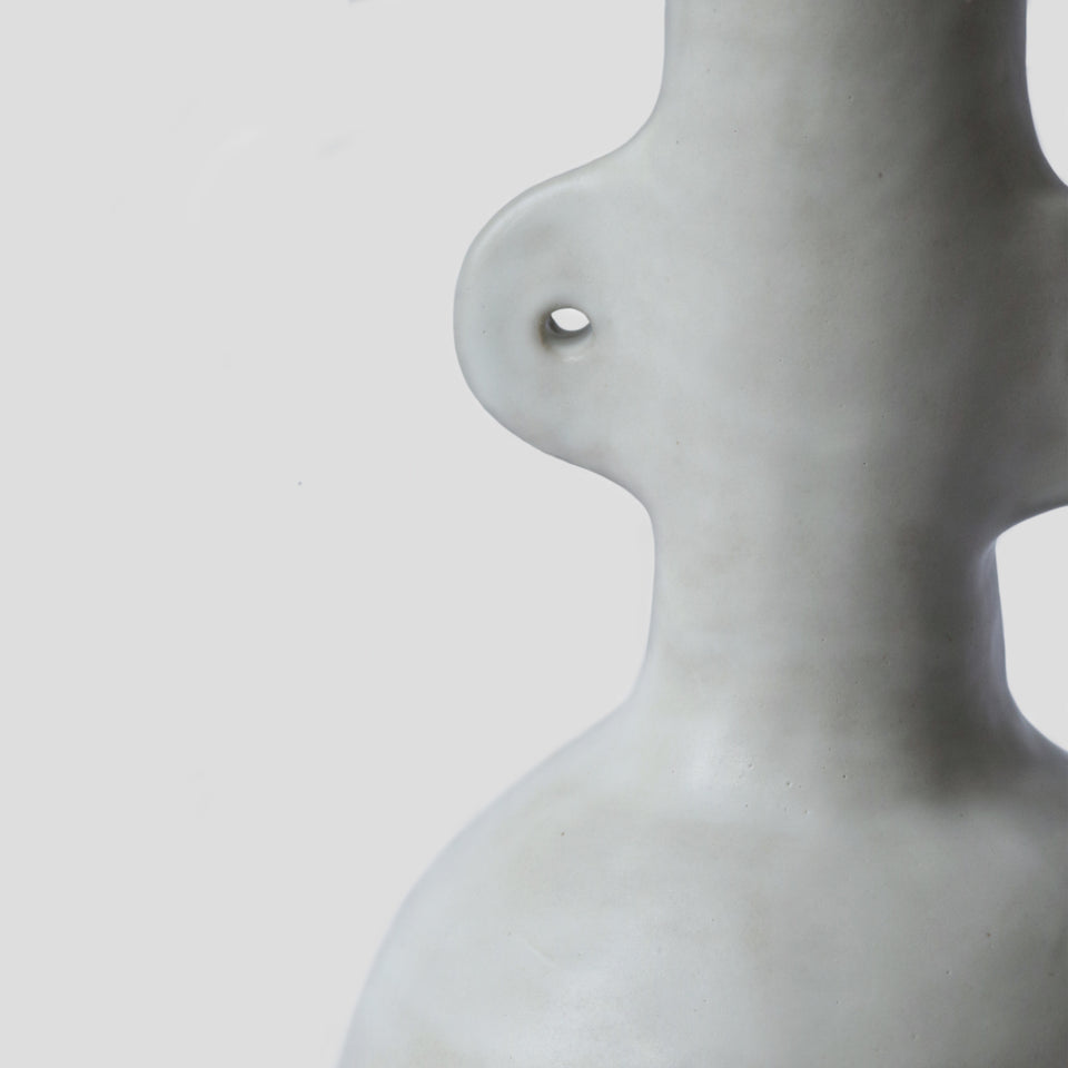 Matte White Bottle Vase