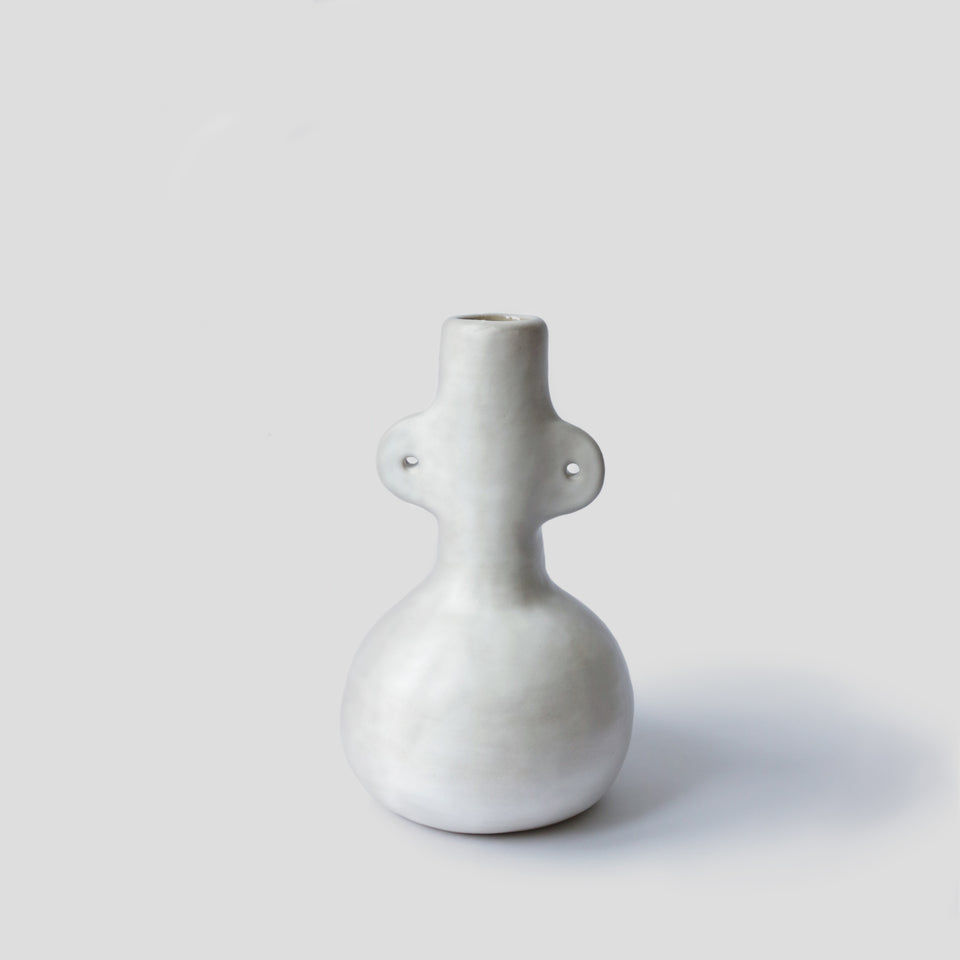 Matte White Bottle Vase