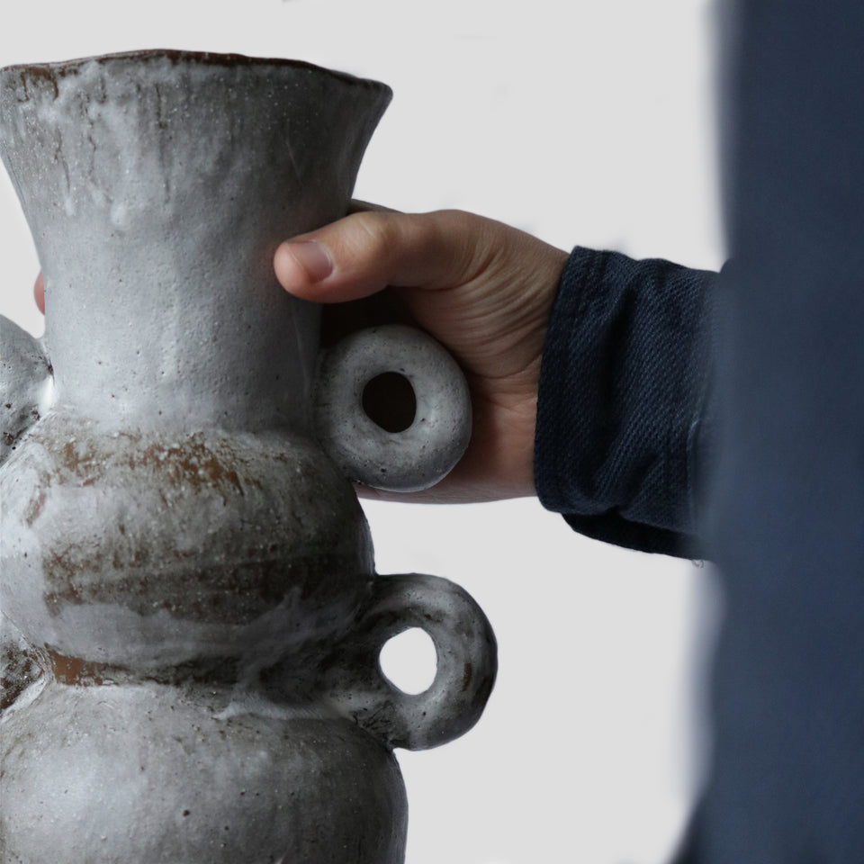 Large Flacon Vase - Antic White