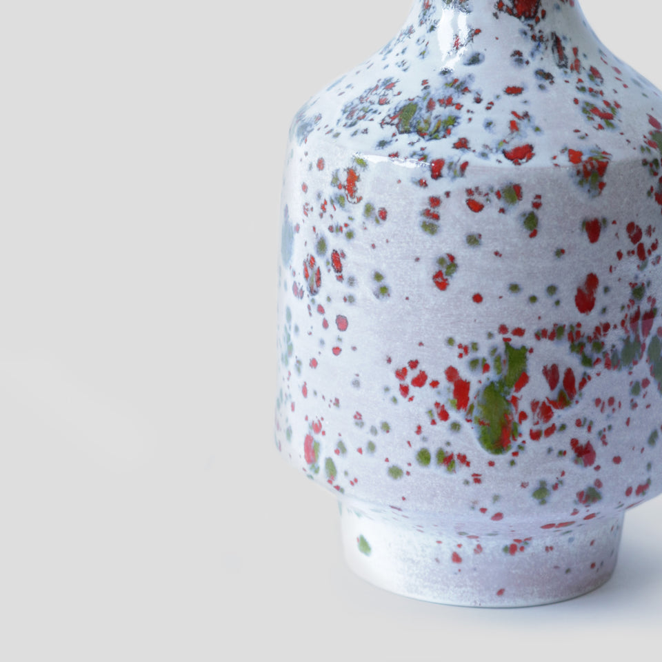 Flared Rim Bottle Red and Green