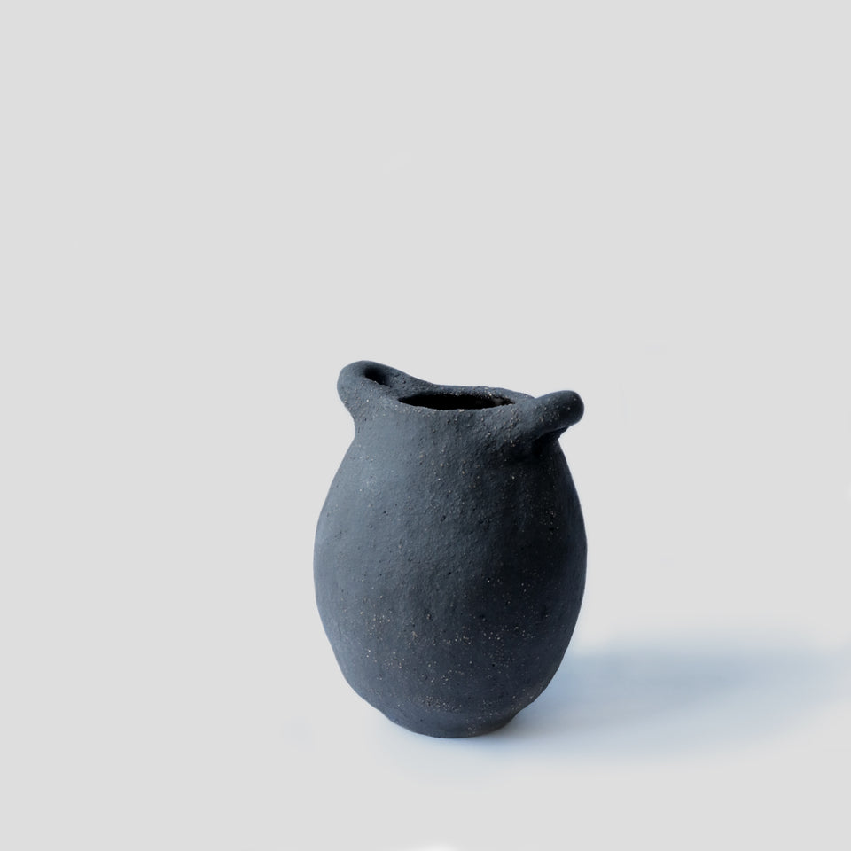 2 handles Bouboulita Black Vase