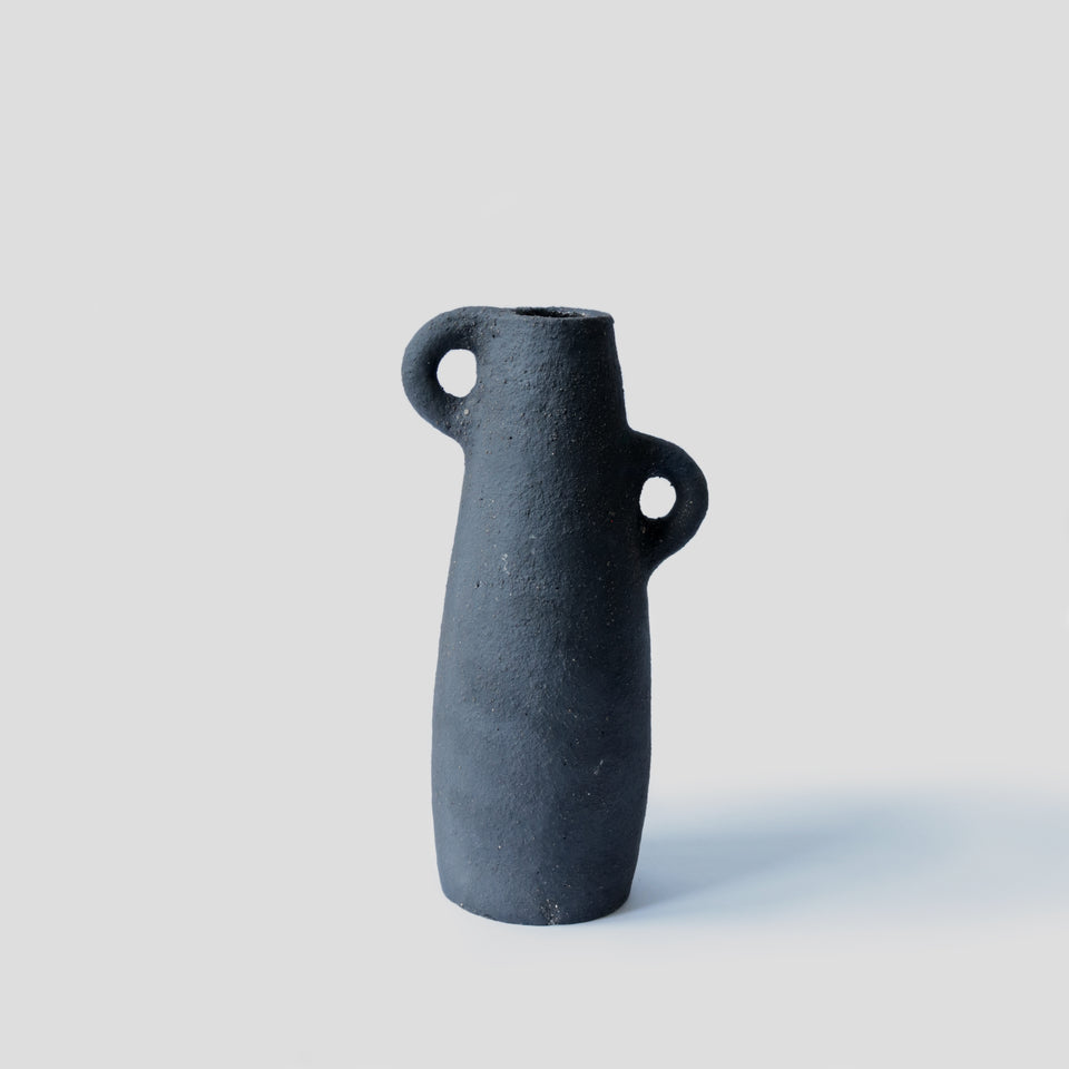 Asymmetrical black Vase