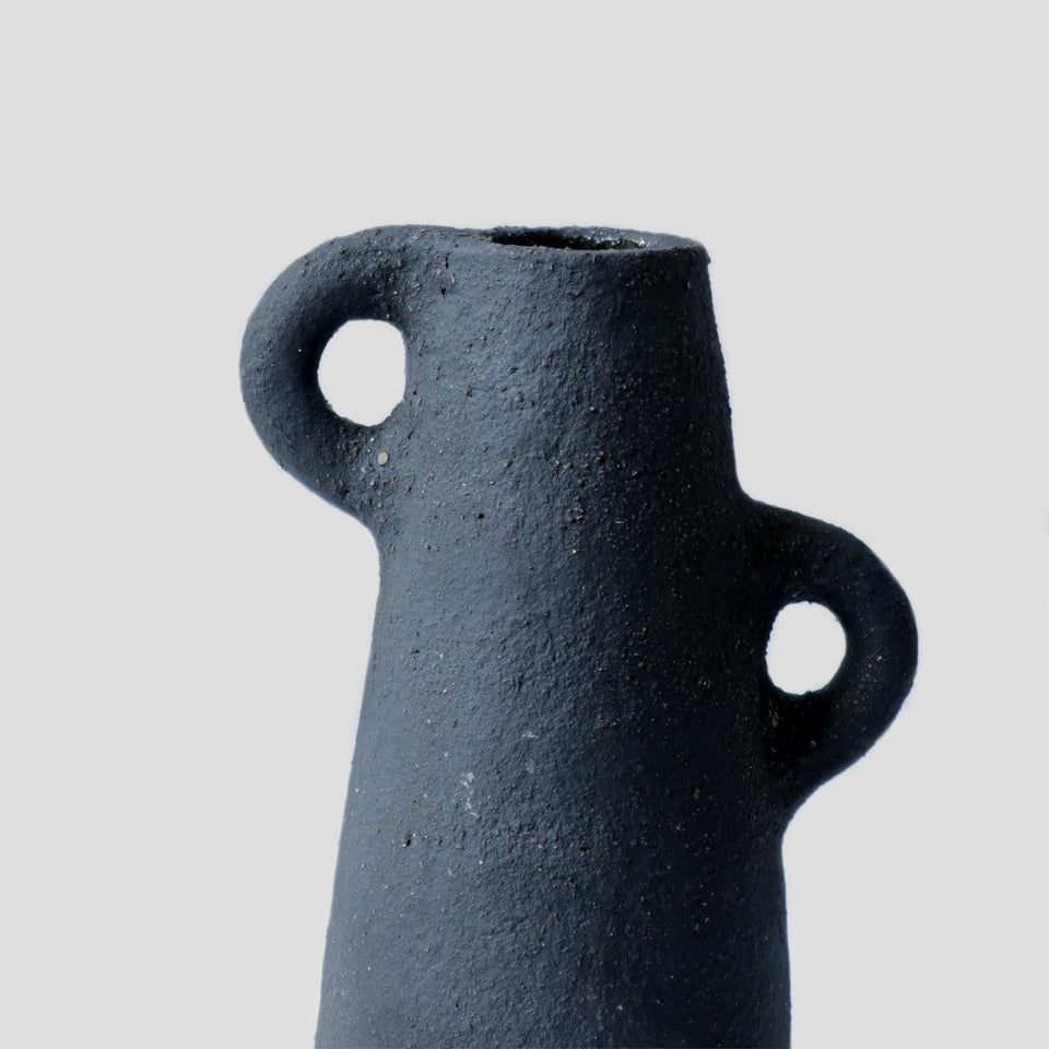 Asymmetrical black Vase