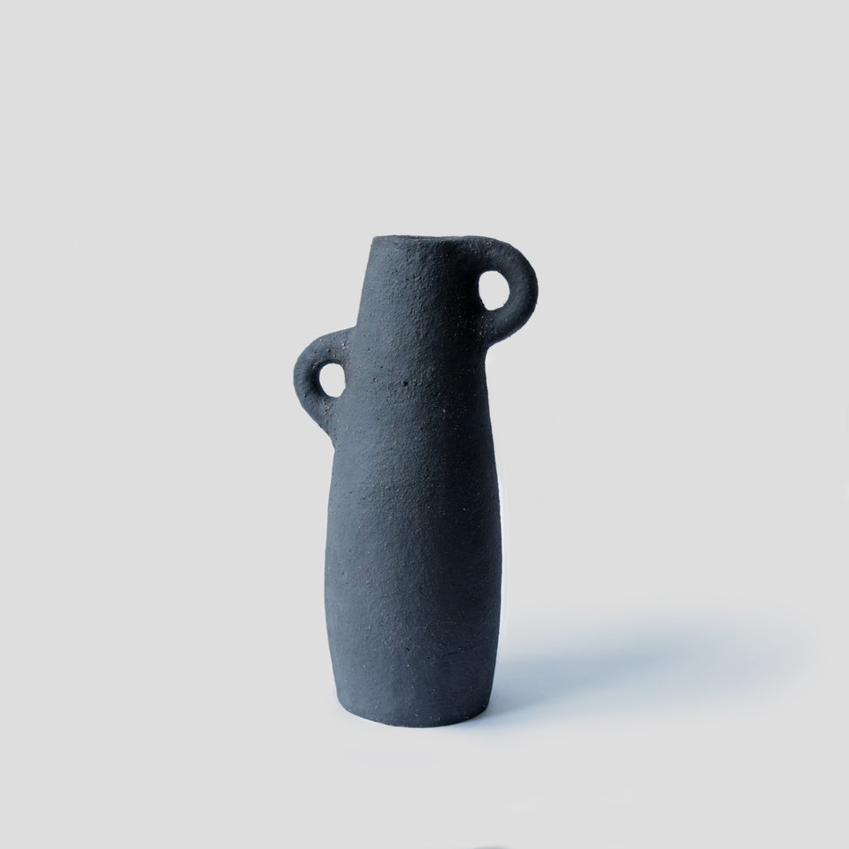 Asymmetrical black Vase