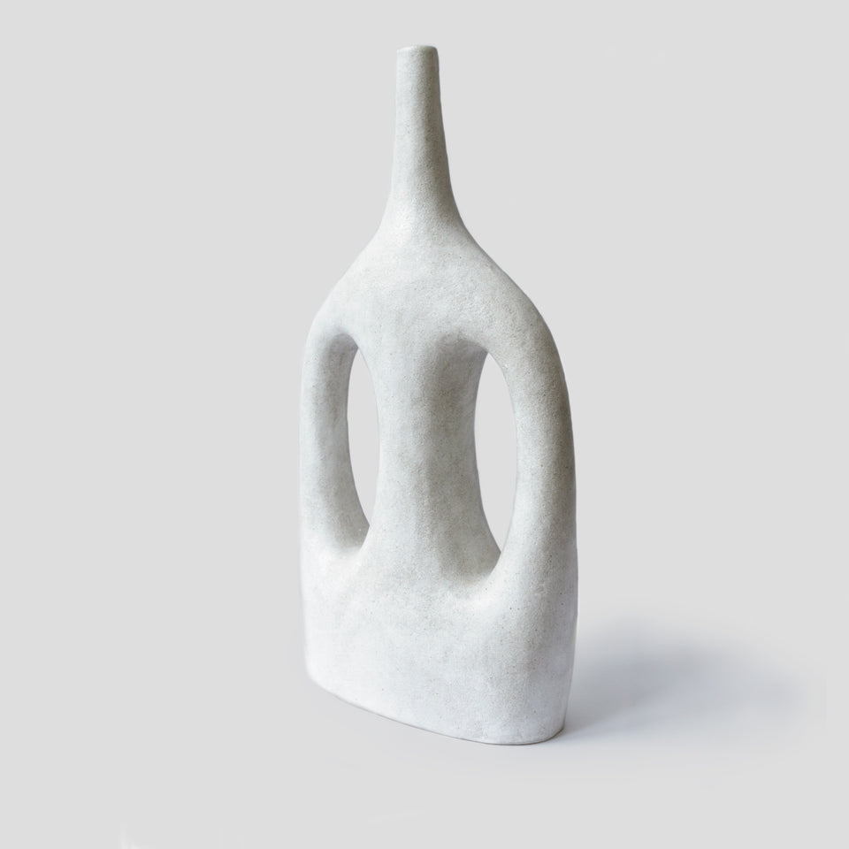 Grand vase Sympoiesis I, off-white