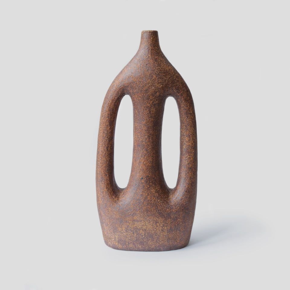 Grand vase Sympoiesis II, dark-brown