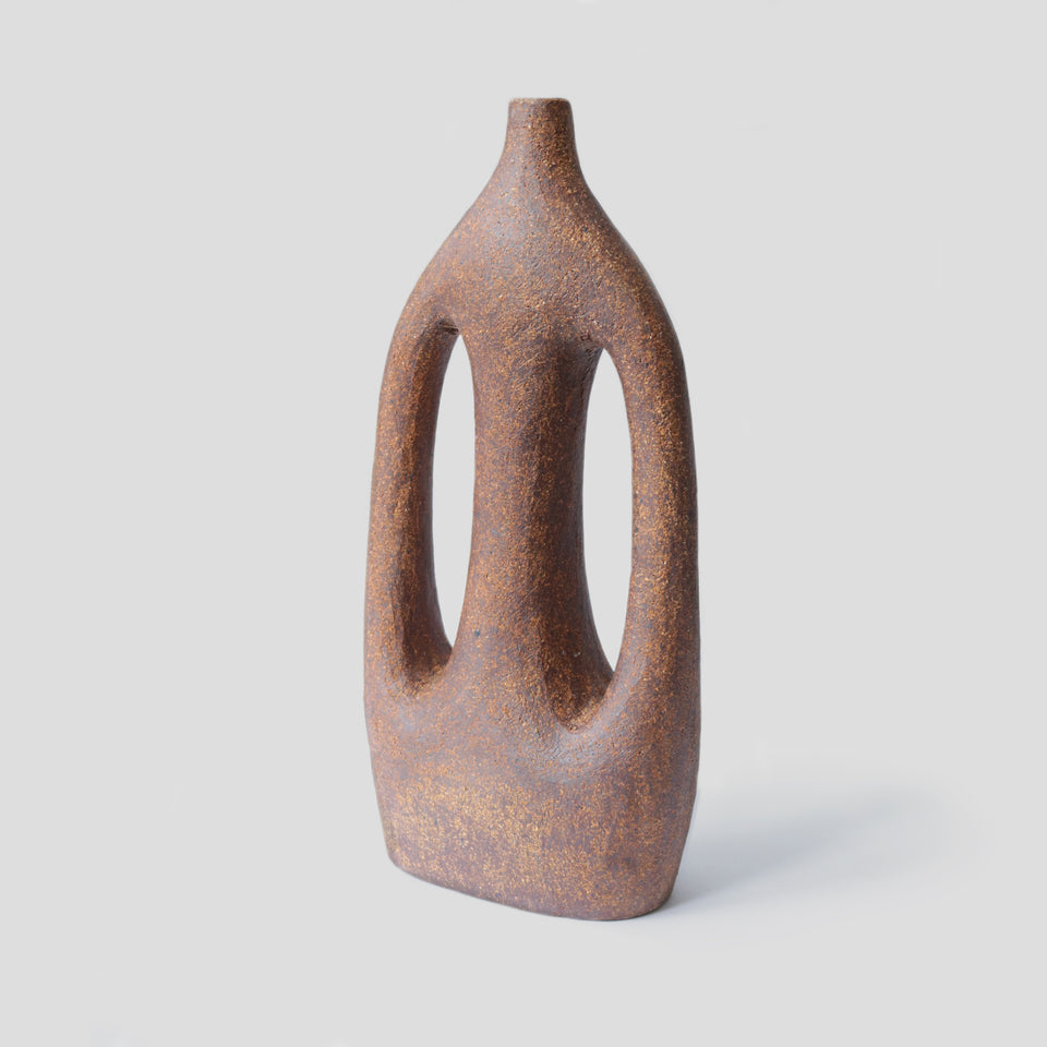 Grand vase Sympoiesis II, dark-brown