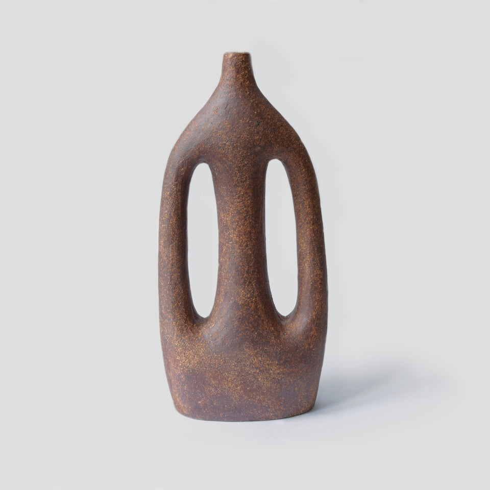 Grand vase Sympoiesis II, dark-brown