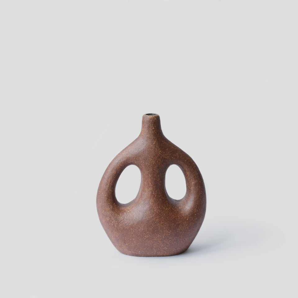 Vase Sympoiesis V, dark brown