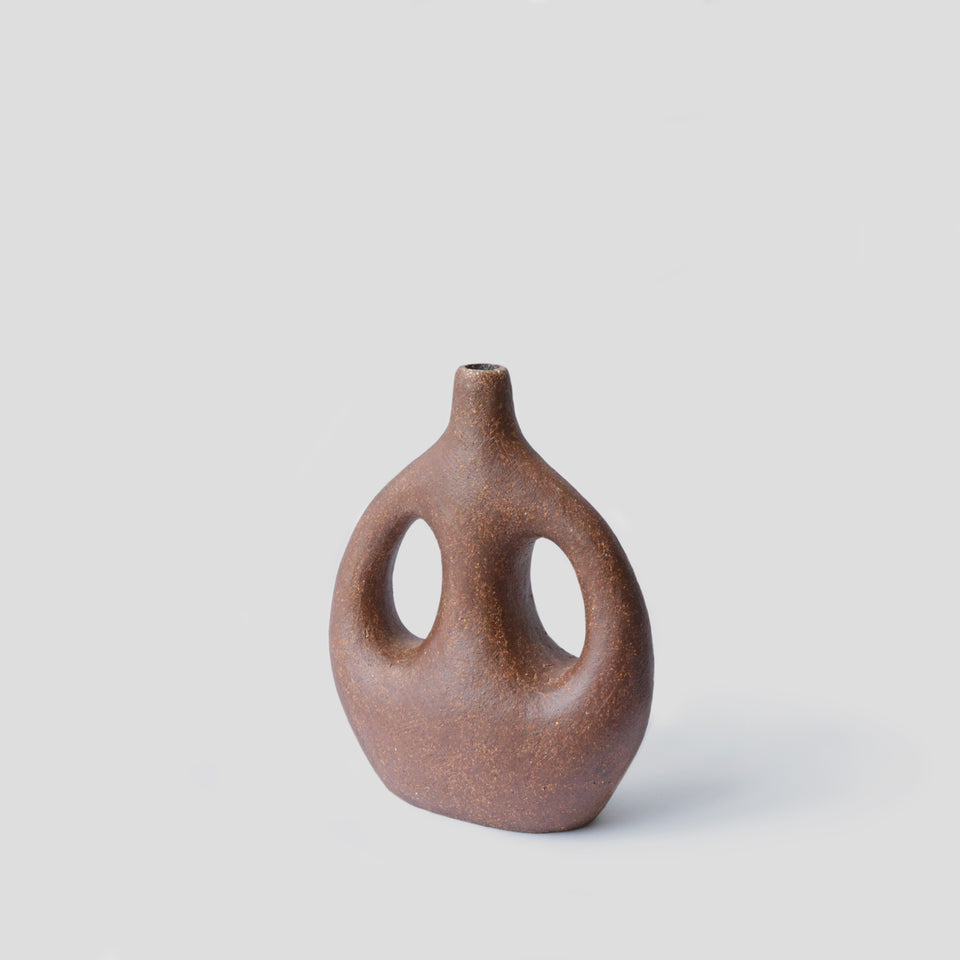 Vase Sympoiesis V, dark brown