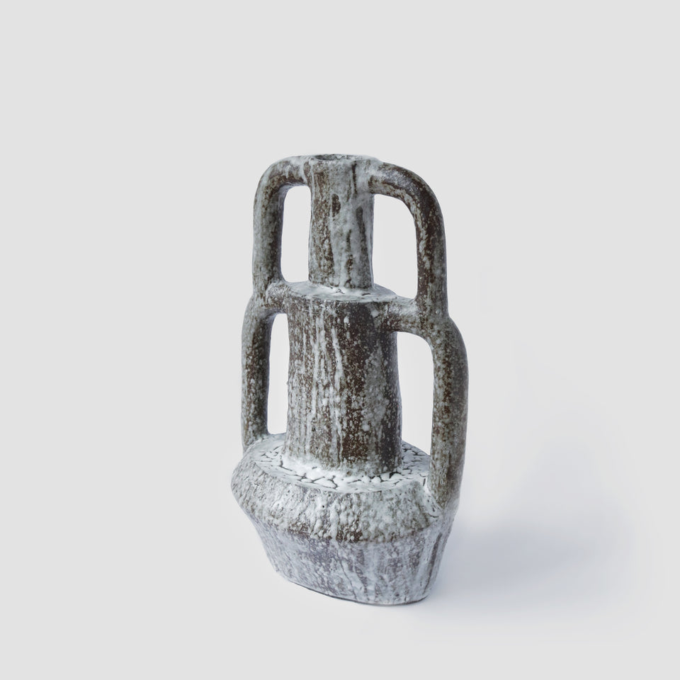 Large Duplex Vase - brown