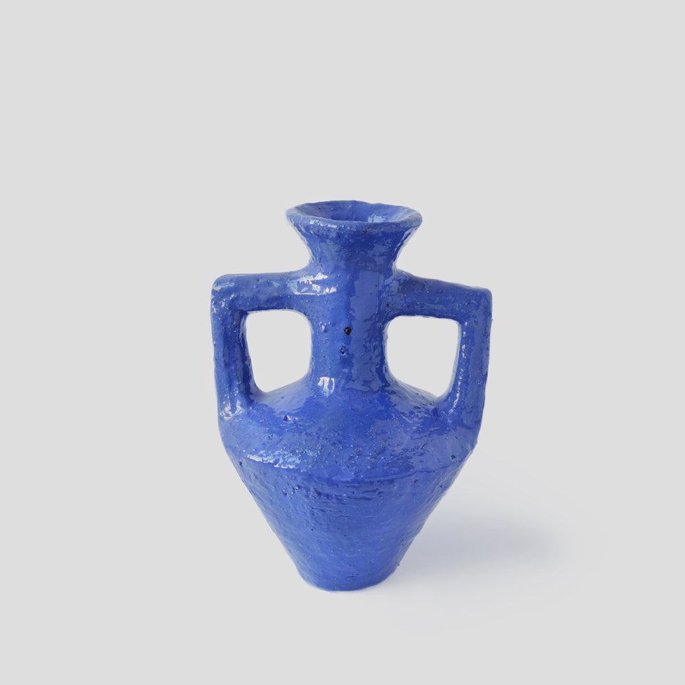 Textured electric blue Vase