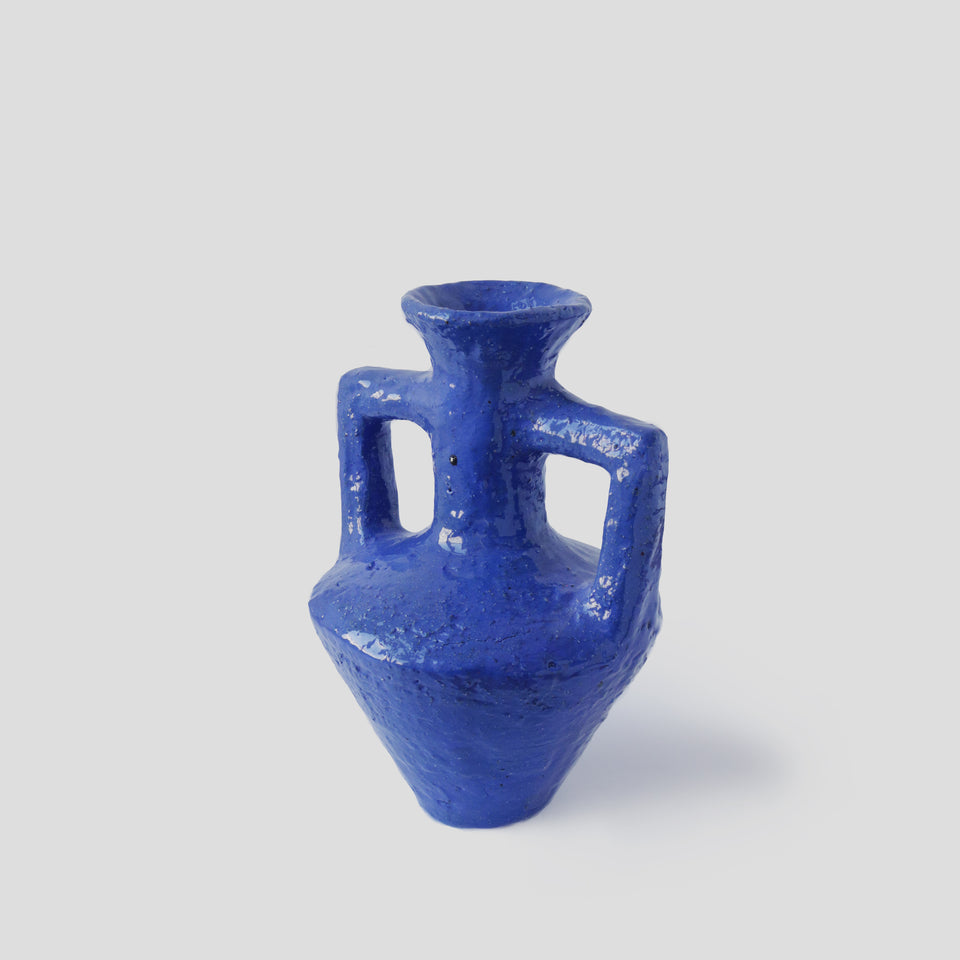 Textured electric blue Vase