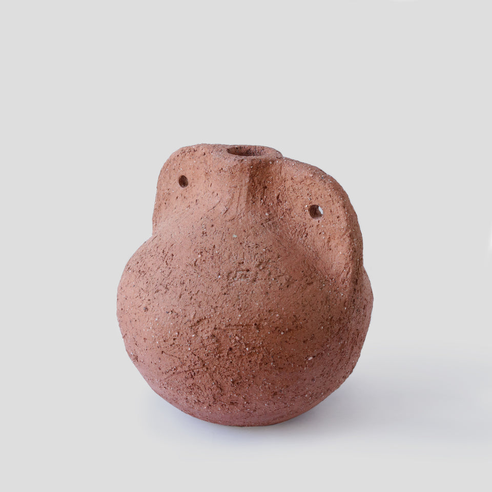 Round Amphora textured Terra cotta