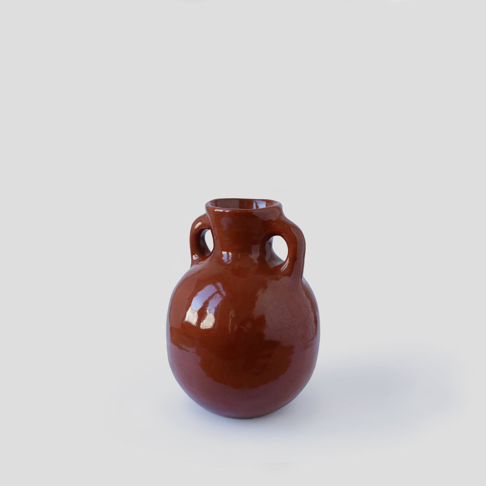 Pot-bellied Burnt Orange Vase