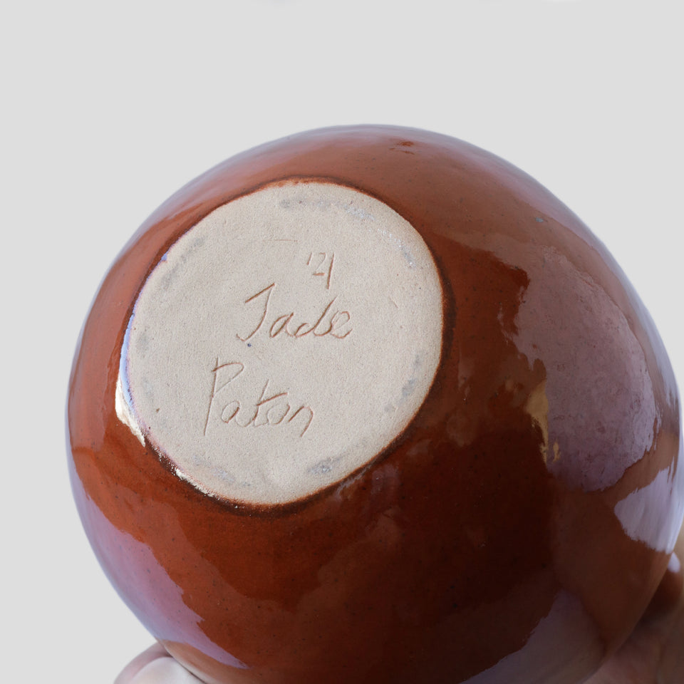 Pot-bellied Burnt Orange Vase