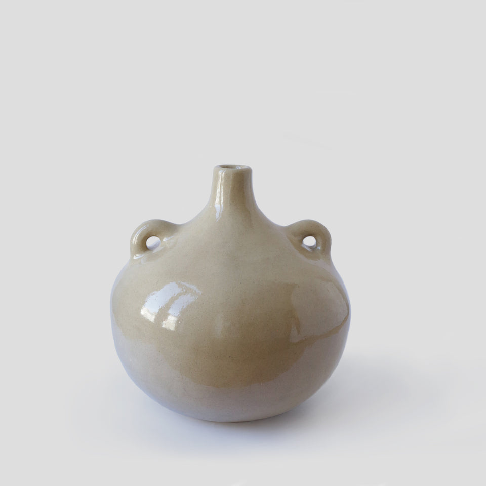 Large Pot-bellied off-white Vase