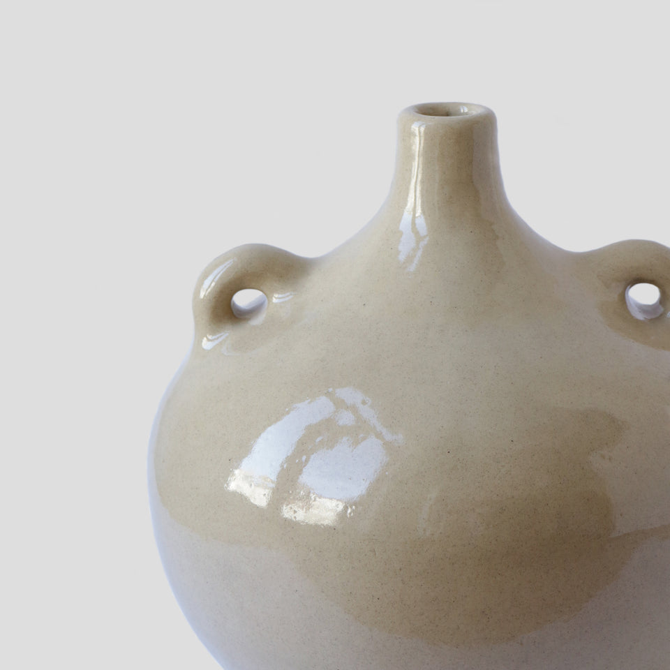 Large Pot-bellied off-white Vase