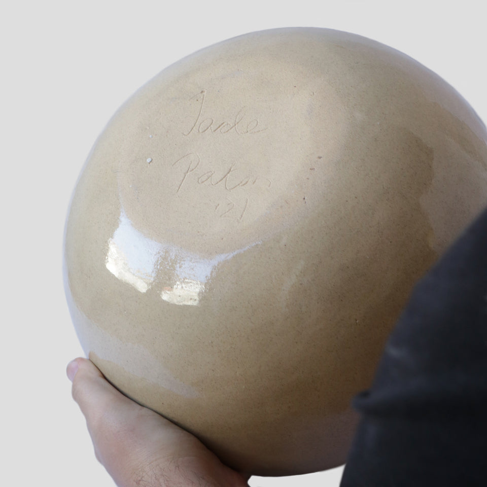 Large Pot-bellied off-white Vase