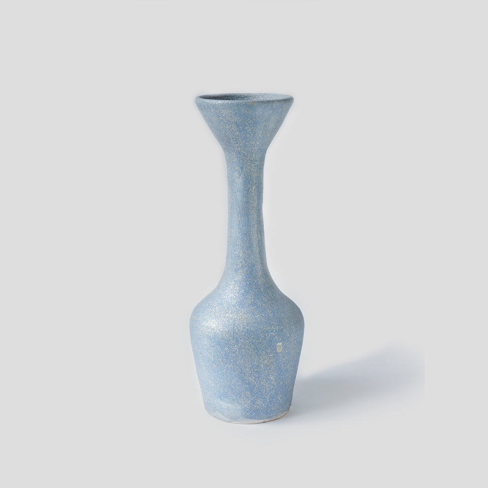 Flared Rim Bottle textured Light Blue