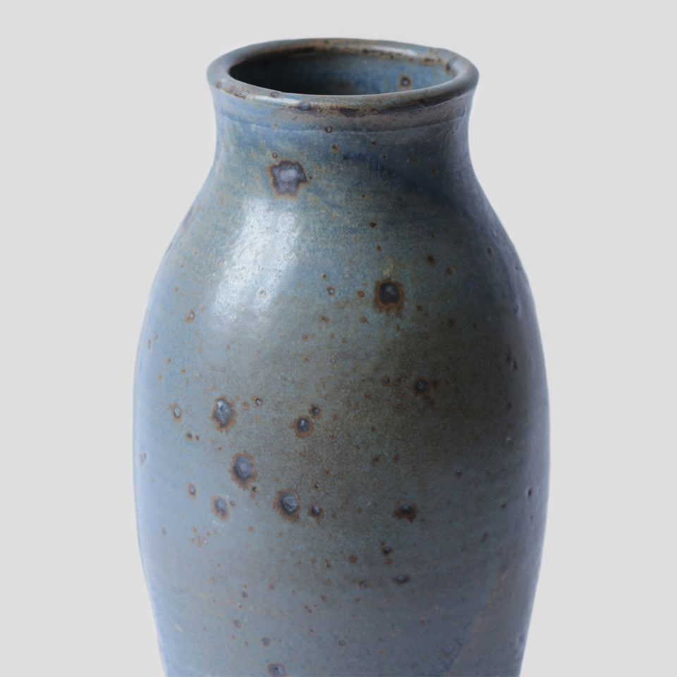 Vase vintage bleu gris