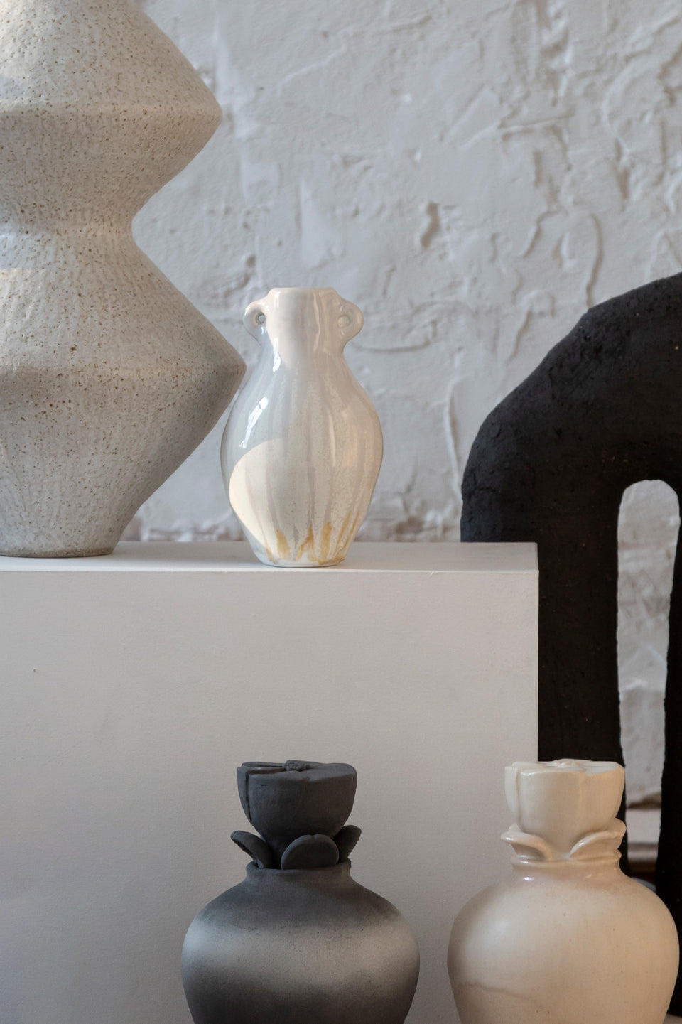 Small speckled white Vase