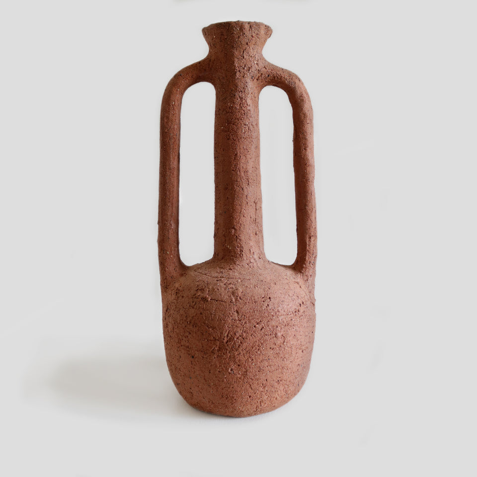 Large Vase Textured Terra Cotta