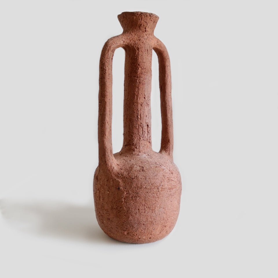 Large Vase Textured Terra Cotta