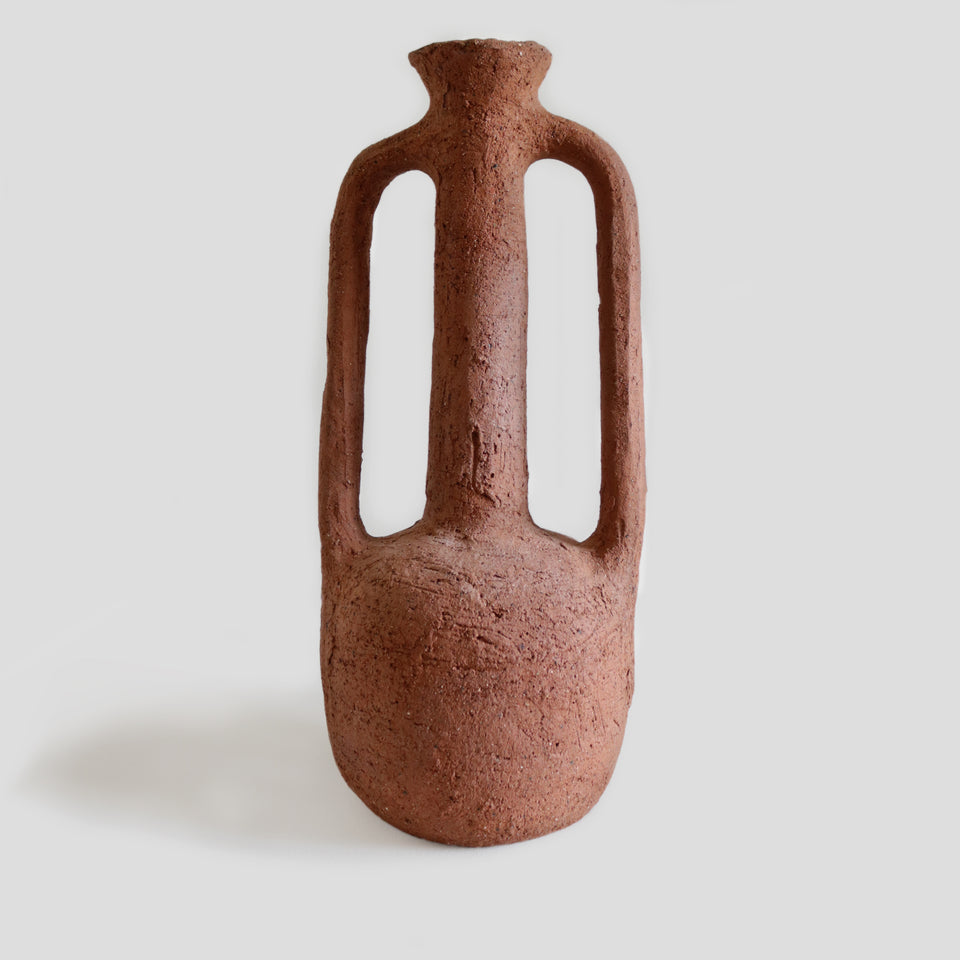 Large Vase Textured Terra Cotta