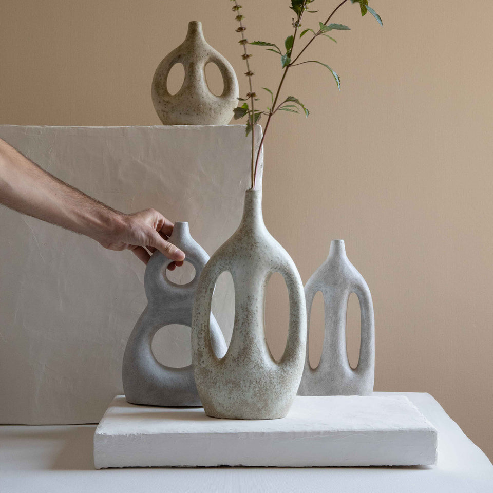 Grand vase Sympoiesis III, large stone