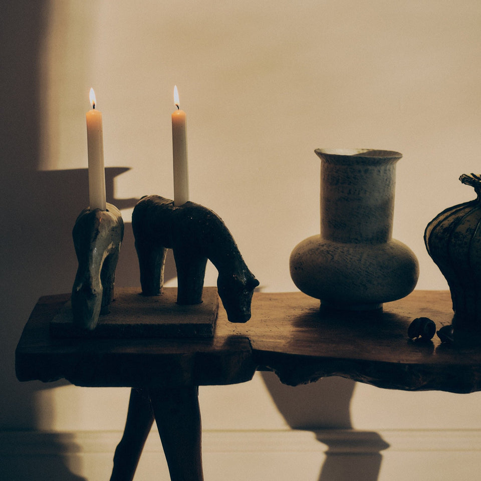 A couple of horses (candleholder)