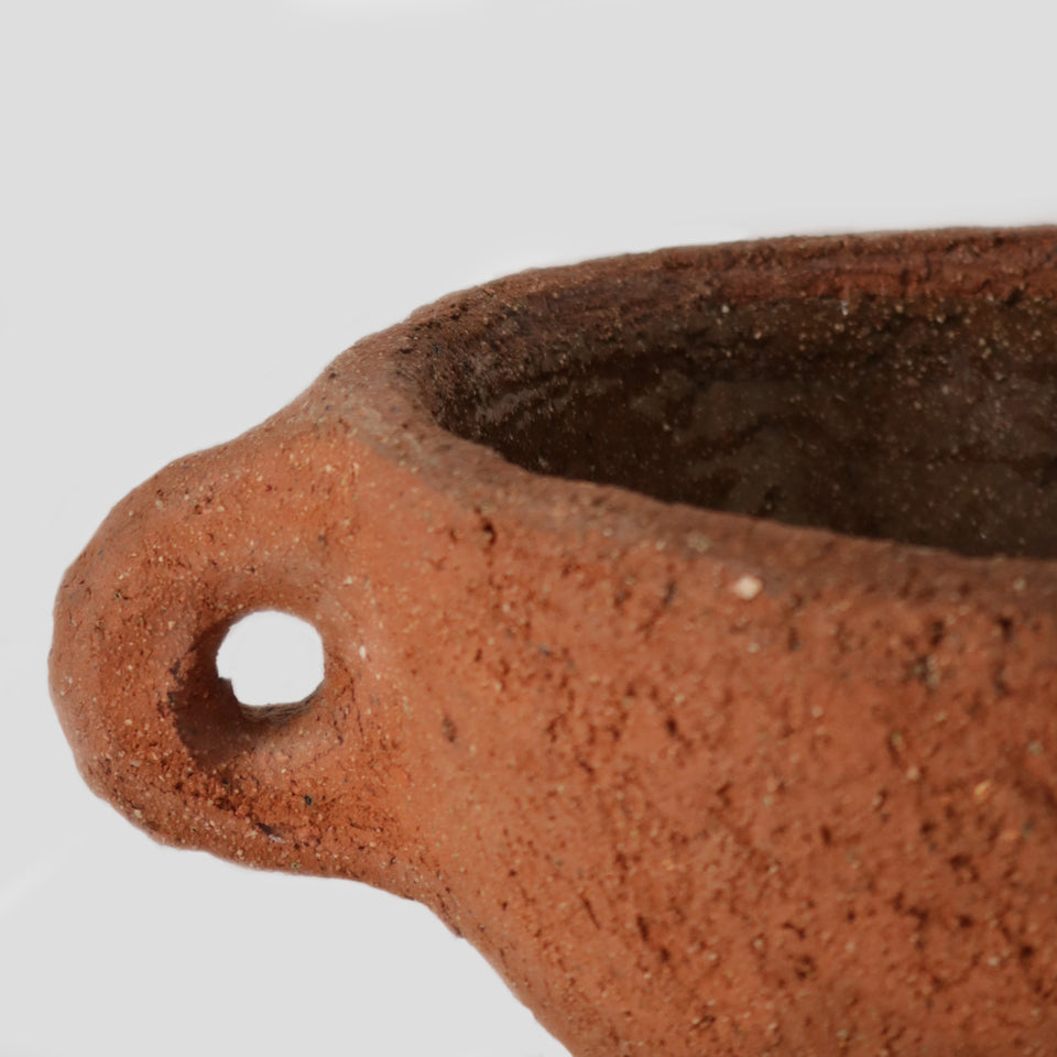 Suiban vase textured Terracotta