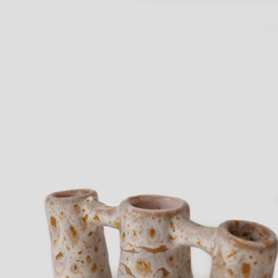 Vase vintage Vallauris à 3 cols