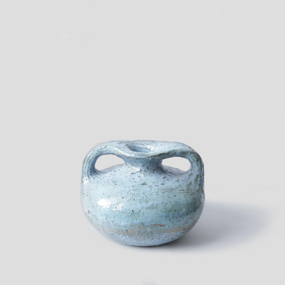 Vase bleu ciel texturé