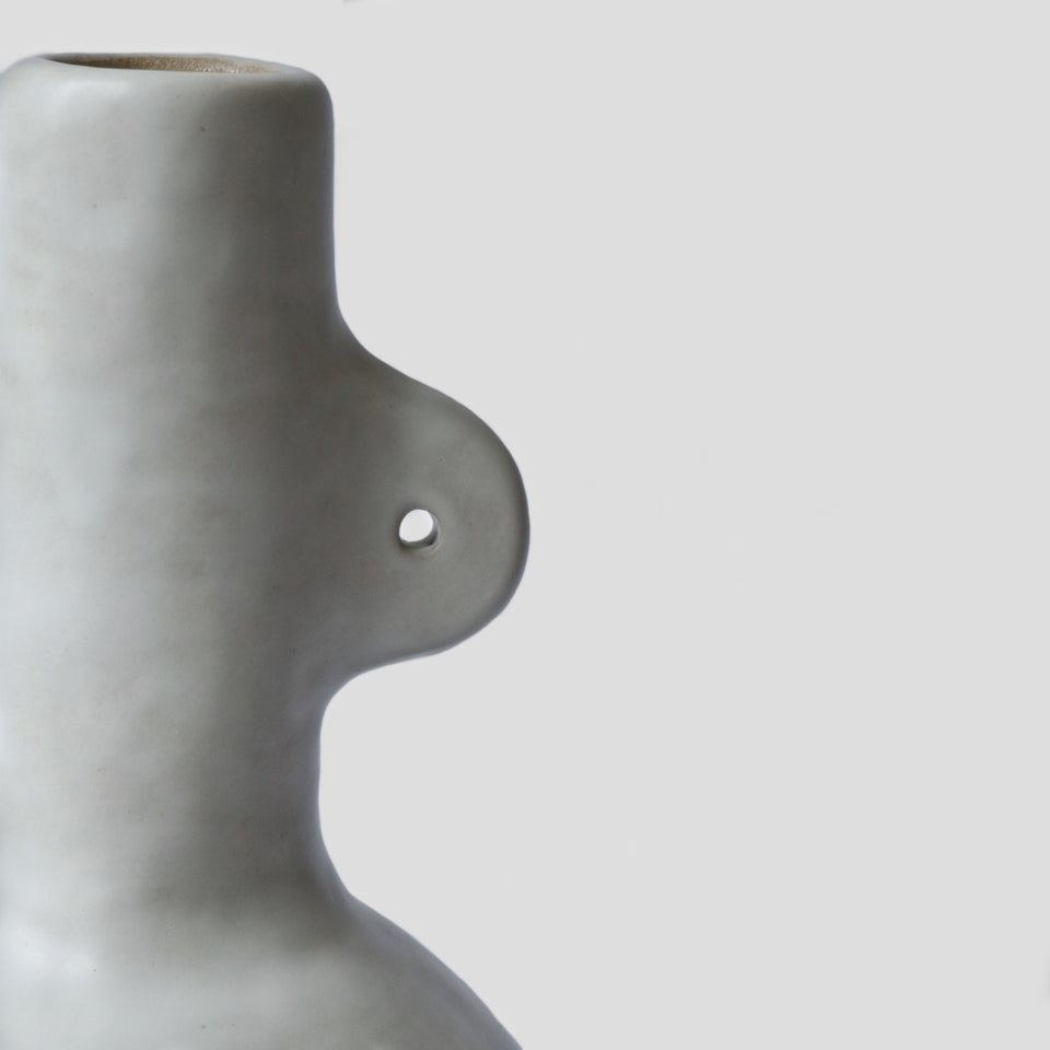 Matte White Bottle Vase