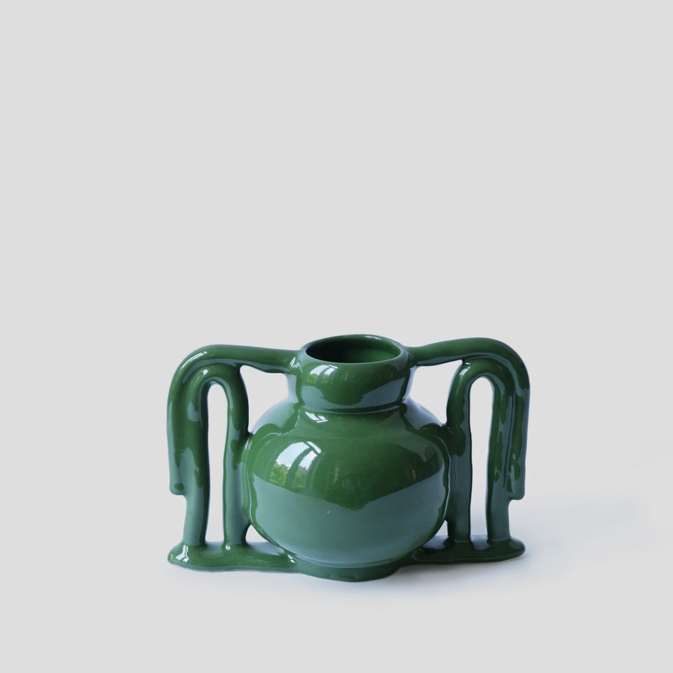 Vase vert "A little bit like Toutankhamon"