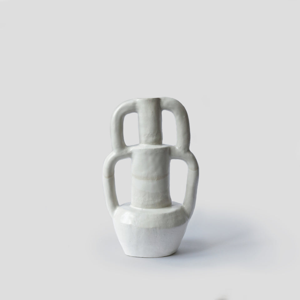 Vase Duplex Medium - Matte White
