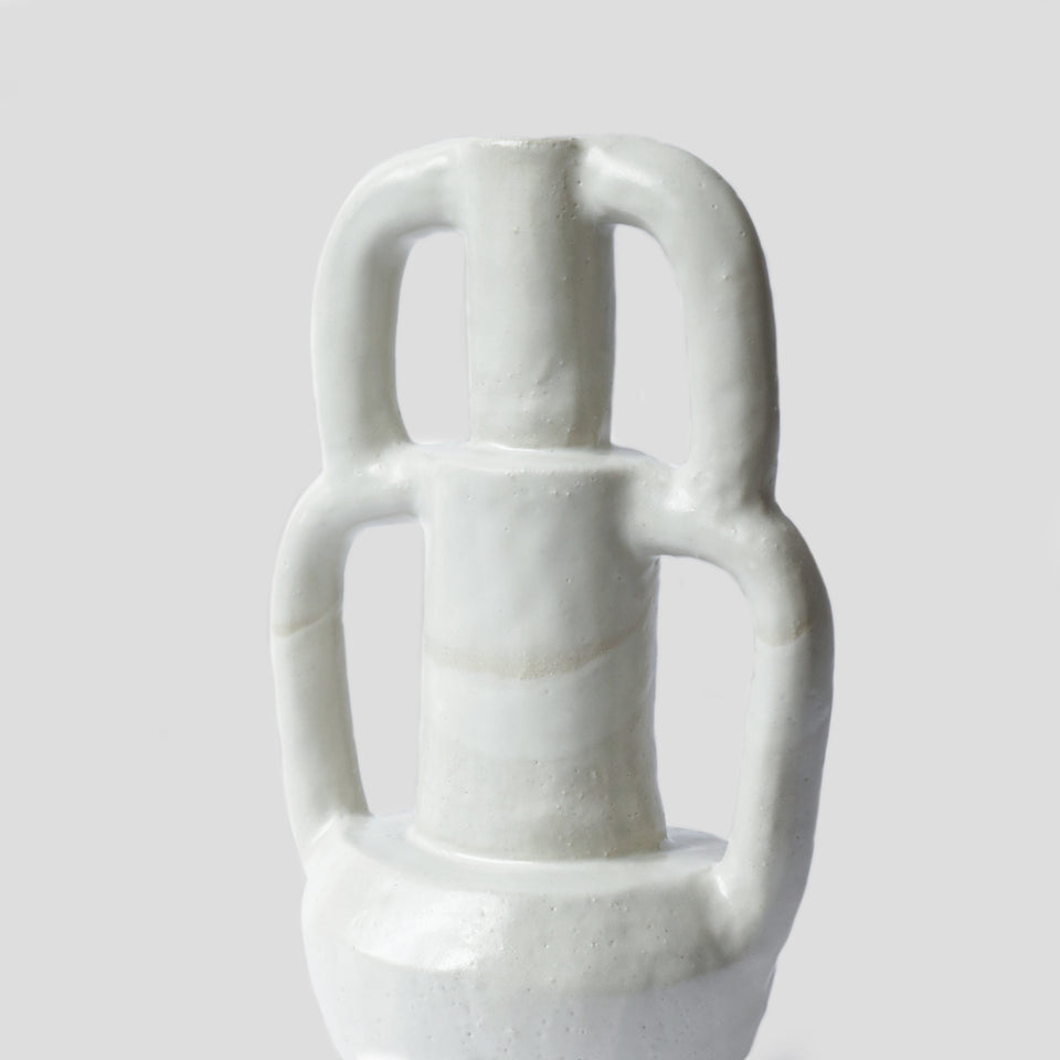 Vase Duplex Medium - Matte White