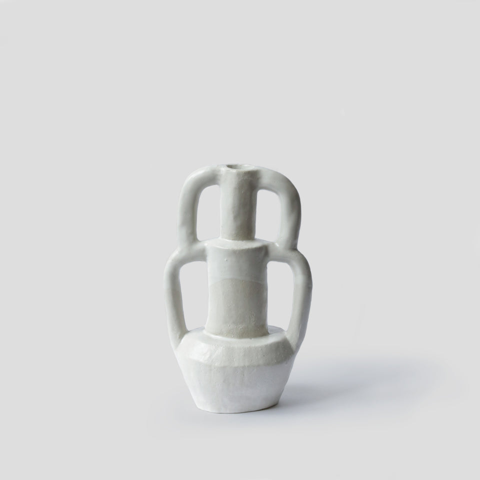Vase Duplex Medium - Matte White