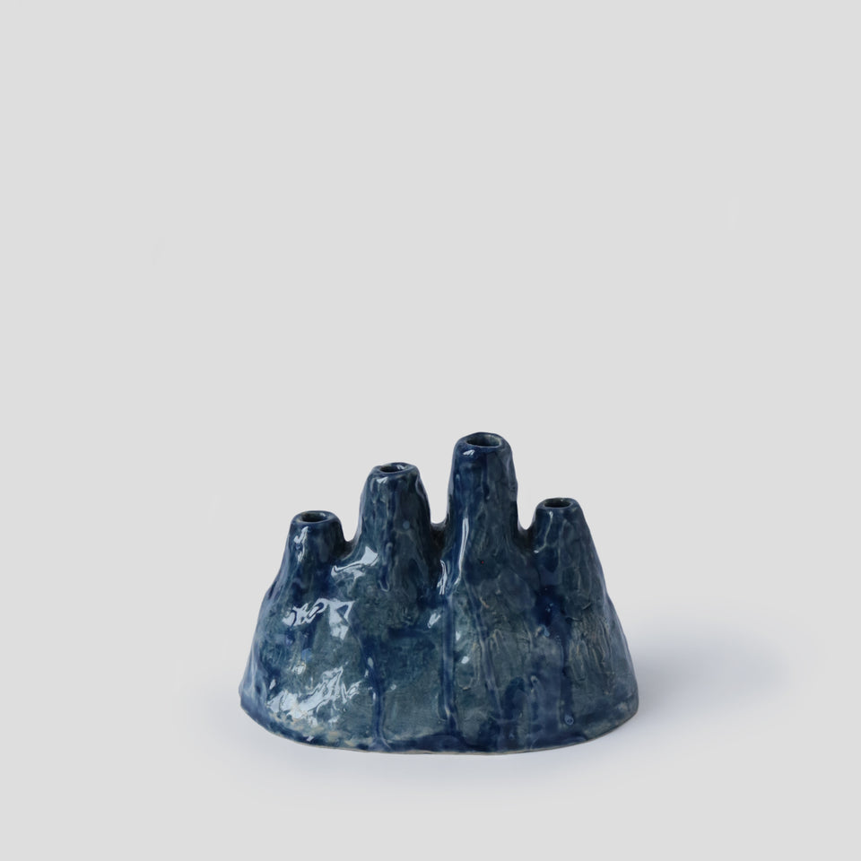 Vase Volcan bleu