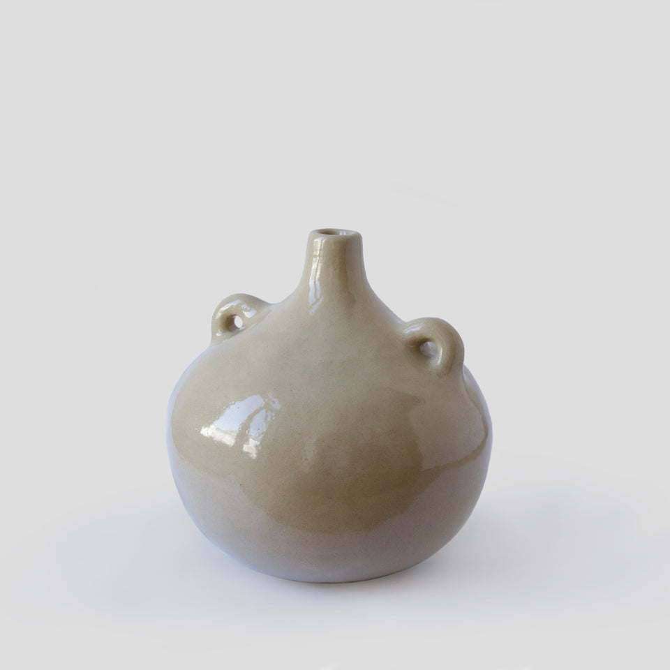 Large Pot-bellied off-white Vase