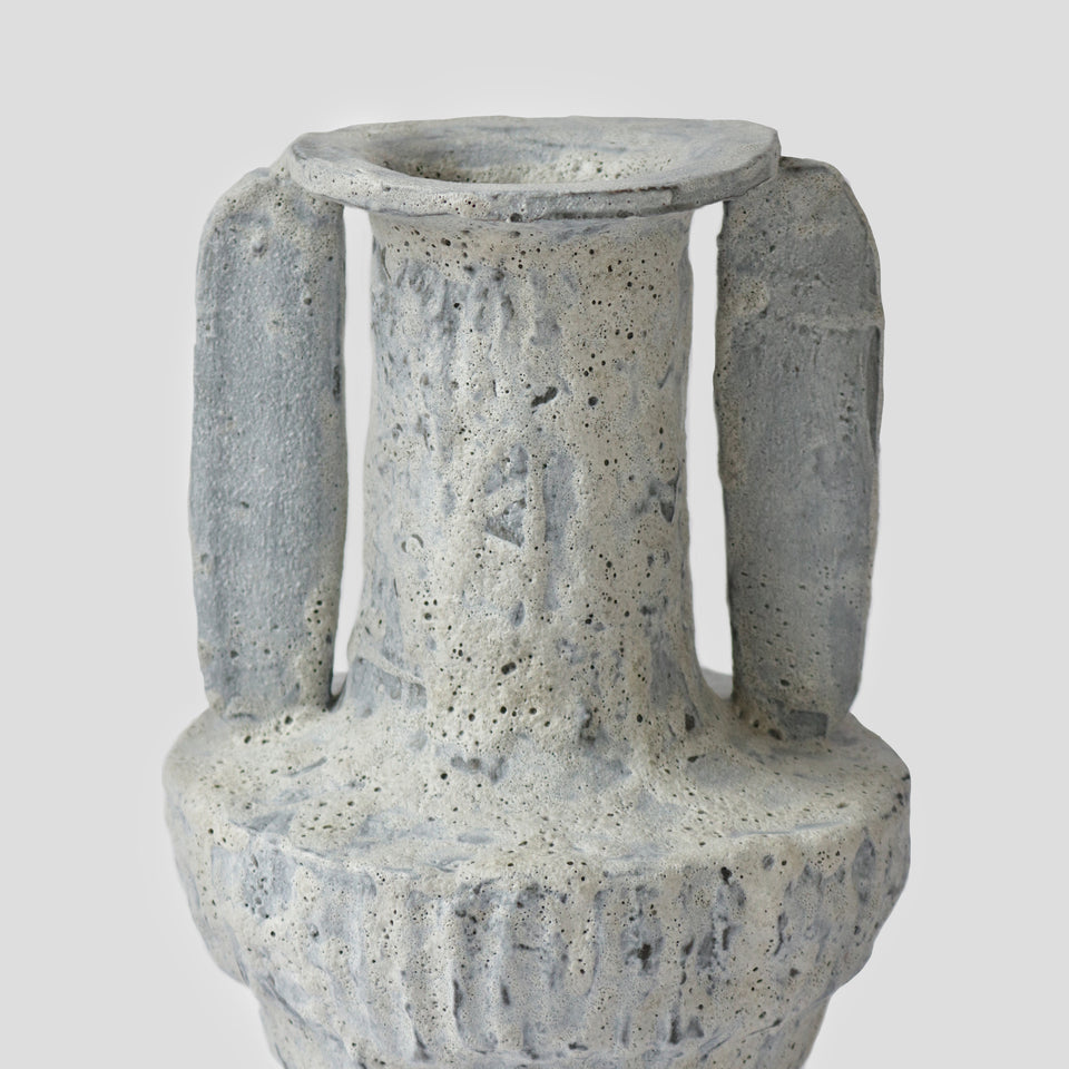 Grey Blue sculptural vase