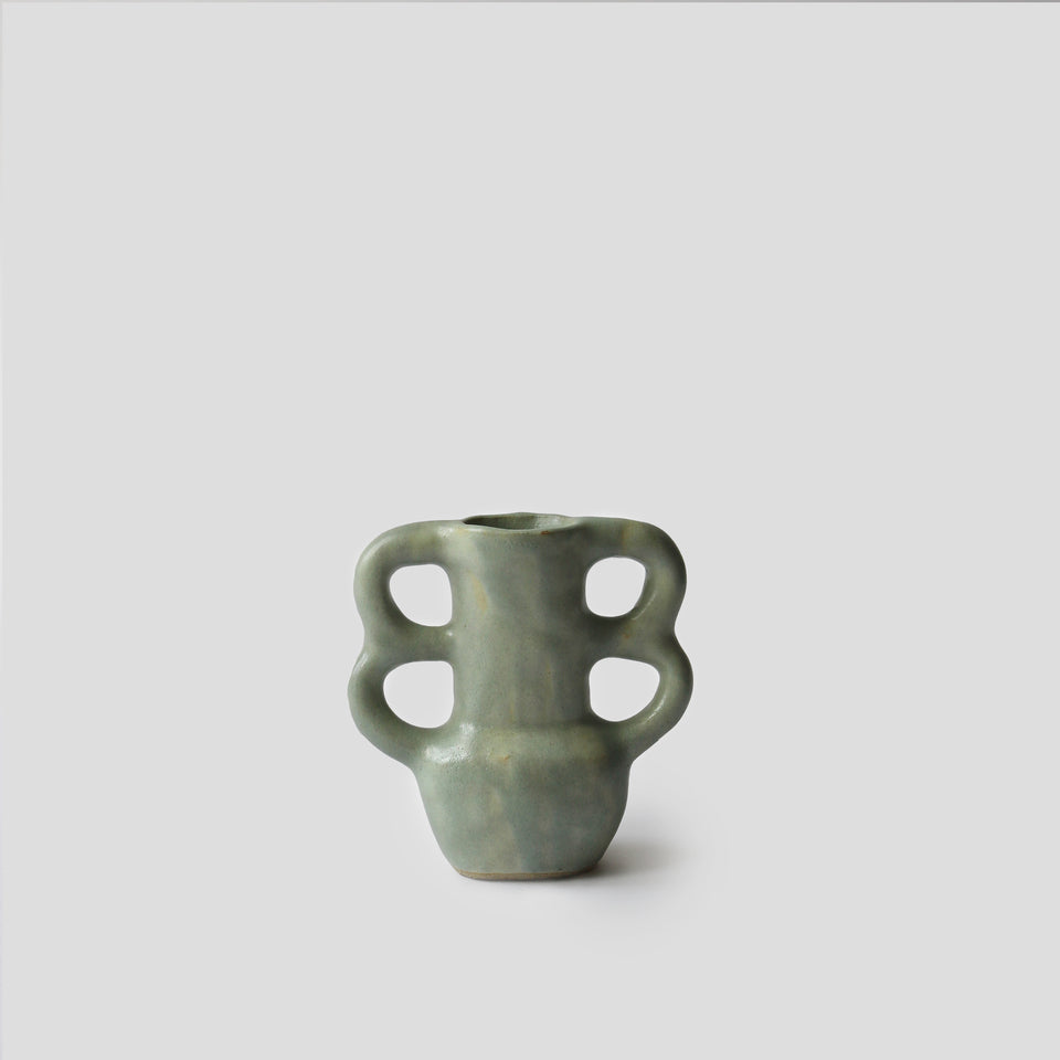 Mini Clover Vase - Celadon green